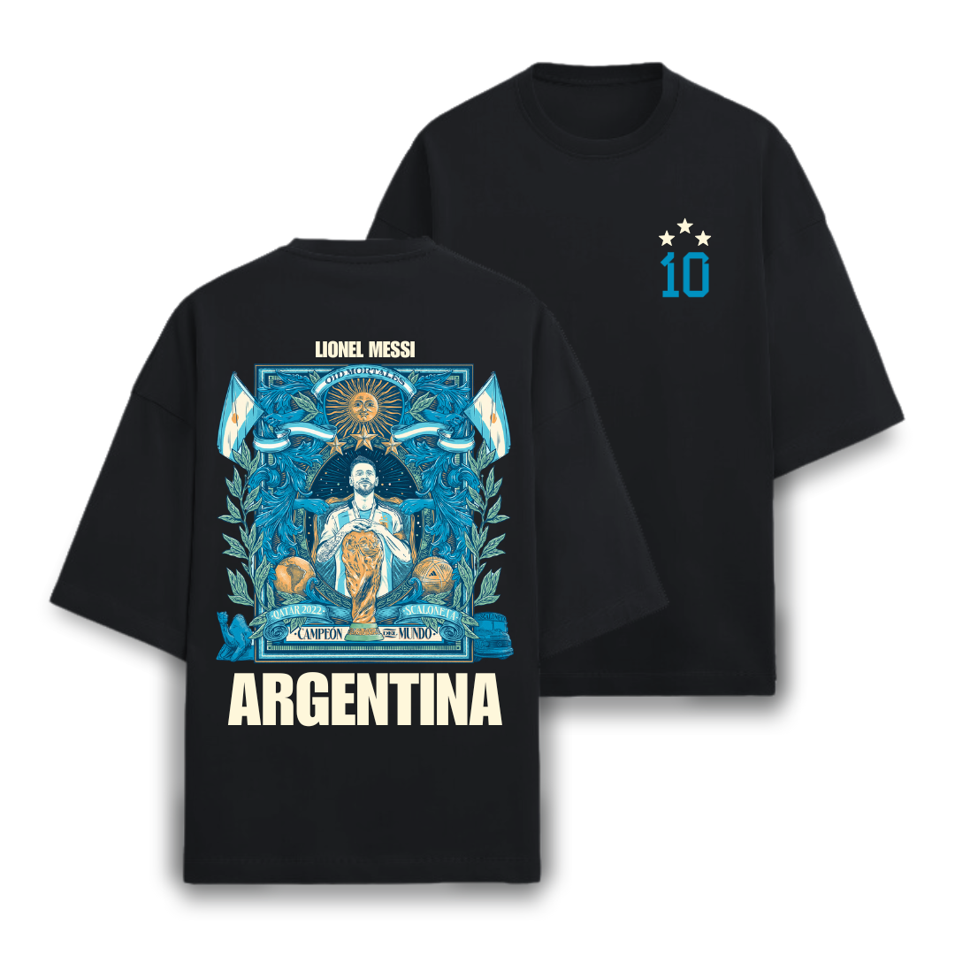 Lionel Messi Unisex Oversized Heavyweight T-Shirt
