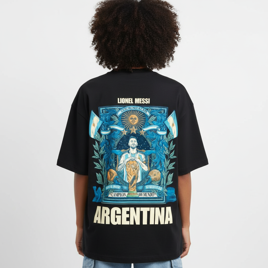 Lionel Messi Unisex Oversized Heavyweight T-Shirt